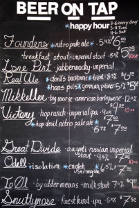 Barbaro Pizza's Beer Menu